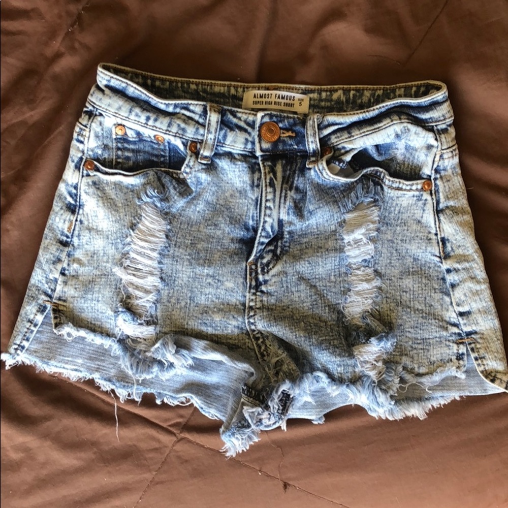 Almost Famous super high rise shorts